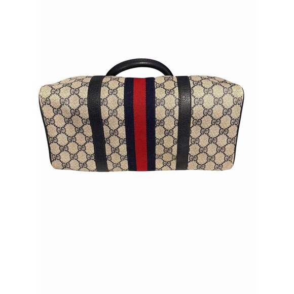 Authentic Vintage GUCCI Navy Boston - GG Monogram Bag - Picture 9 of 16